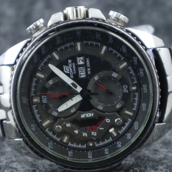 Casio Edifice EF-558 Chronograph Date & Date Full Working Men Watch Japan Made - Picture 3 of 3